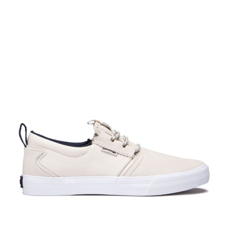 Supra Flow Mens Low Tops Shoes Beige UK 06WRS